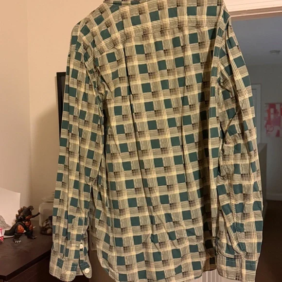 RRL Ralph Lauren Green Plaid cotton shirt - Picture 2 of 3